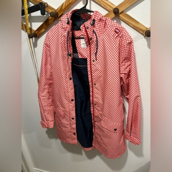 Like new- HELLY HANSEN GINGHAM PRINT - RAIN COAT- Large - Picture 4 of 12